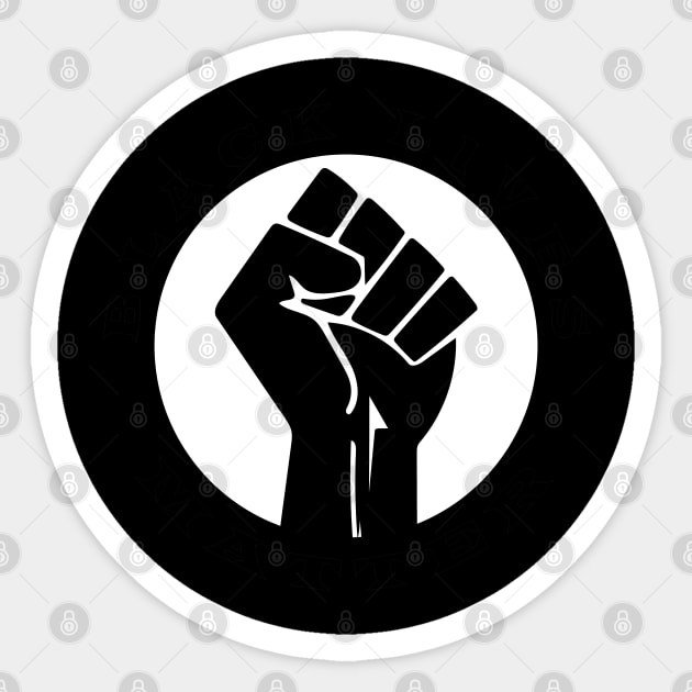 Black Lives Matter Fist and Circle No Wording Sticker by aaallsmiles